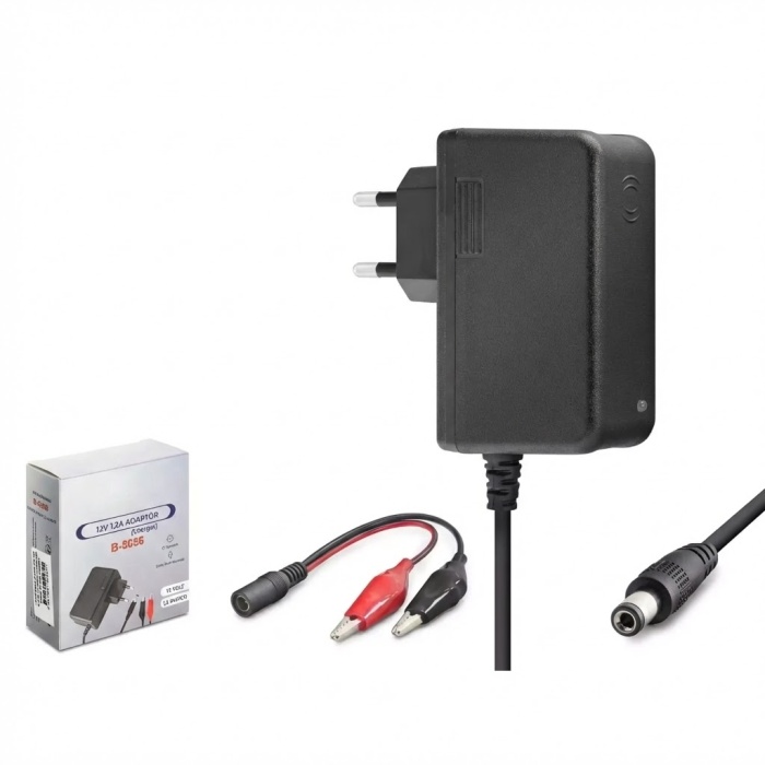 ® Yeni Ürün Akü Şarj Cihazı 6V 1.2A 7.2W Krokodil Uç Akü Şarj Adaptörü