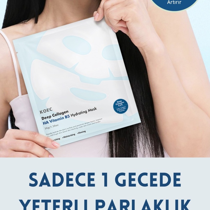 ® Yeni Ürün Kolajen Şeffaf Kore MaskesiHA ve Vitamin B5 İçerikli Parlaklık ve Nemlendirme