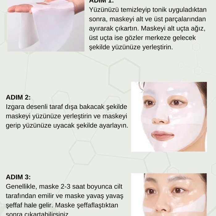 ® Yeni Ürün Kolajen Şeffaf Kore MaskesiTeatree Cica İçerikli Cilt Yatıştırıcı ve Akne Karşıtı