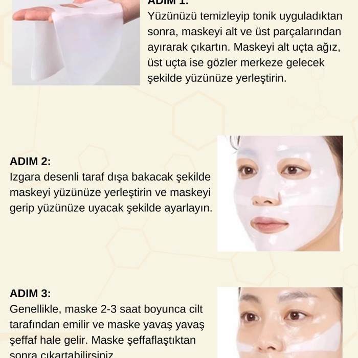 ® Yeni Ürün Kolajen Şeffaf Kore MaskesiC Vitamin ve Niacinamide İçerikli Parlaklık ve Nemlendirme