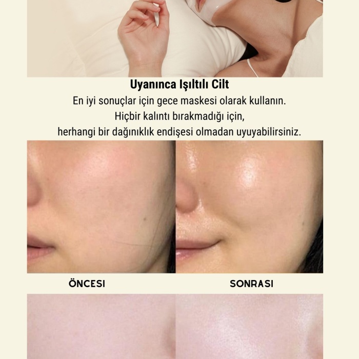 ® Yeni Ürün Kolajen Şeffaf Kore MaskesiC Vitamin ve Niacinamide İçerikli Parlaklık ve Nemlendirme