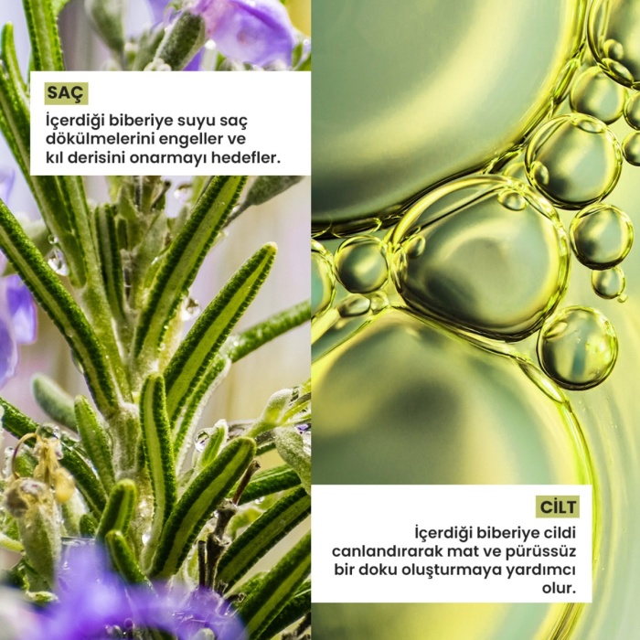 ® Yeni Ürün Biberiye SuyuDökülme Karşıtı ve Saç Uzatma Etkili Saç Toniği Pure Rosemary Water 150ml