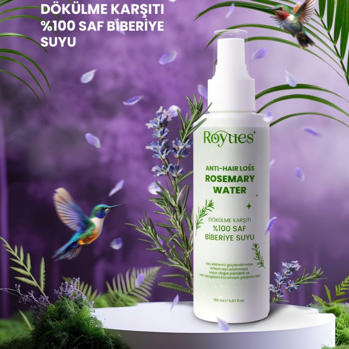 ® Yeni Ürün Biberiye SuyuDökülme Karşıtı ve Saç Uzatma Etkili Saç Toniği Pure Rosemary Water 150ml