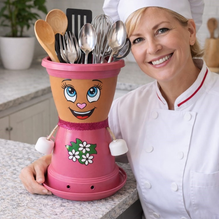 ® Yeni Ürün BONCUK HANIM VİLLA DEKORATİF SAKSI 1.7 Litre