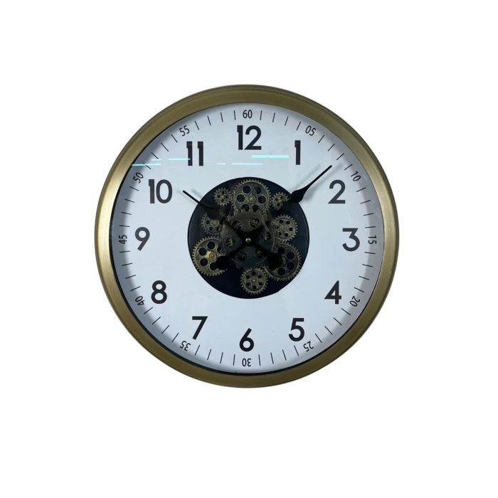 ® Yeni Ürün Vintage 60 Cm Çarklı Modern Duvar Saati