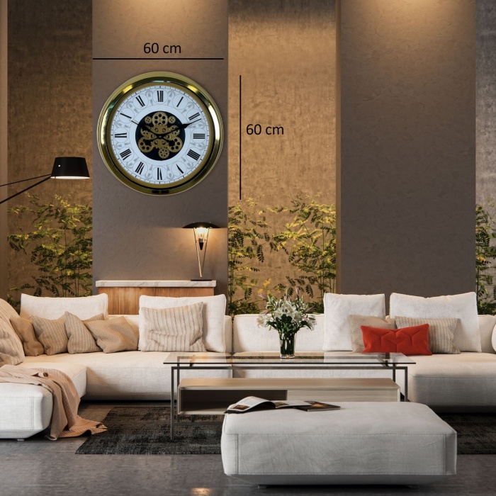 Royal Legacy Gold 60 Cm Çarklı Duvar Saati