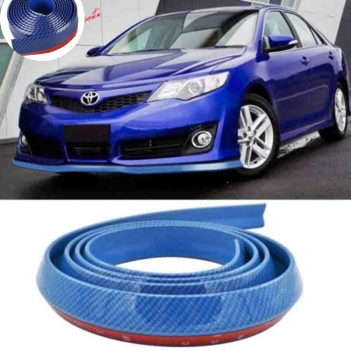 ® Yeni Ürün Mavi 2,5 Metre Araba Oto Ön Tampon Koruyucu Kauçuk Pratik Tampon Şerit Bant Döşeme Kiti