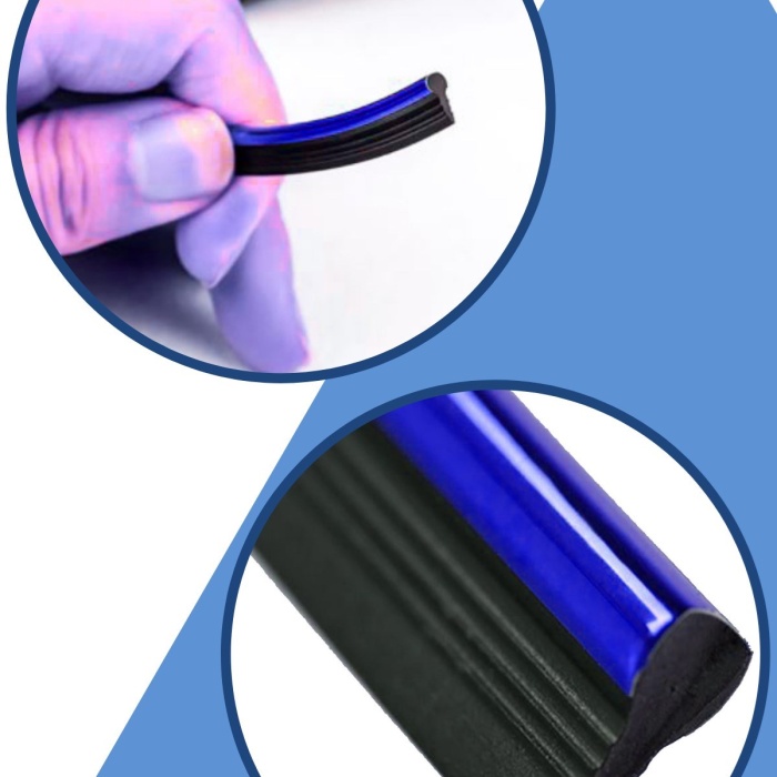 ® Yeni Ürün Mavi Araba OtoTrim Dekorasyon Şeridi Kauçuk Elastik Kolay Kurulum 5 metre Şerit Bant