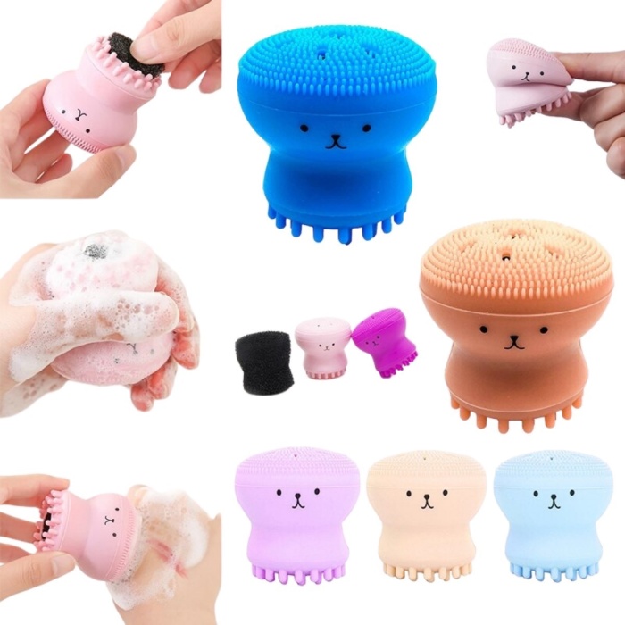 ® Yeni Ürün Peeling Etkili Mini El Yüz Cilt Temizleme Fırçası Silikon Temizlenmesi Kolay  Siyah Nokta Gi