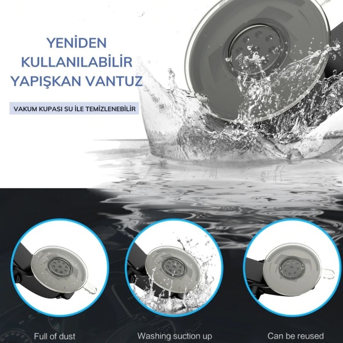 ® Yeni Ürün 360 Derece Dönen Torpido Üstü Uzunluk Ayarlamalı Vantuzlu Teleskopik Araç Telefon Tutucu