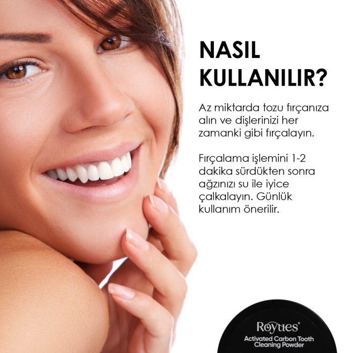® Yeni Ürün Diş Beyazlatma TozuSiyah Aktif KarbonActivated Charcoal Teeth Whitening Powder 40g
