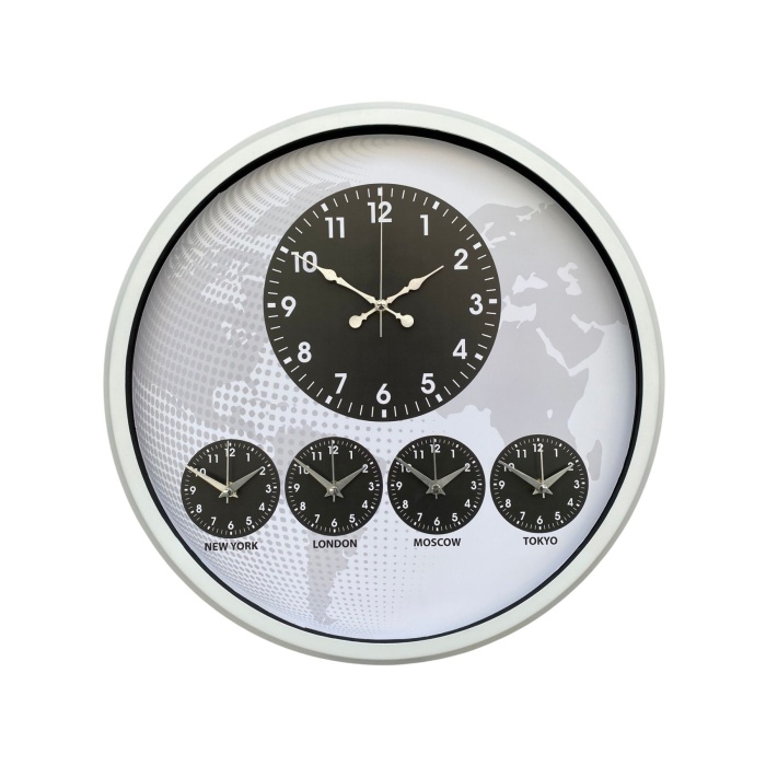 Beyaz 52 Cm Zarif Dünya Saati