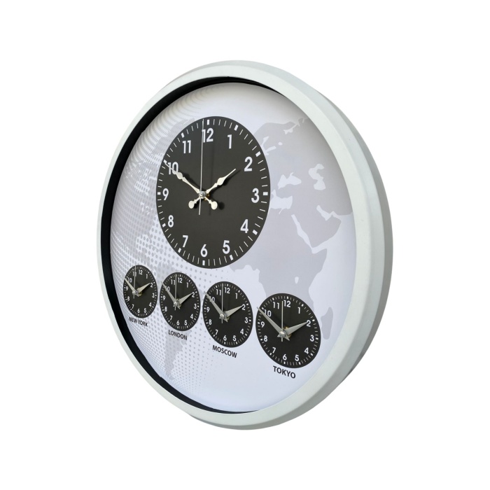 Beyaz 52 Cm Zarif Dünya Saati
