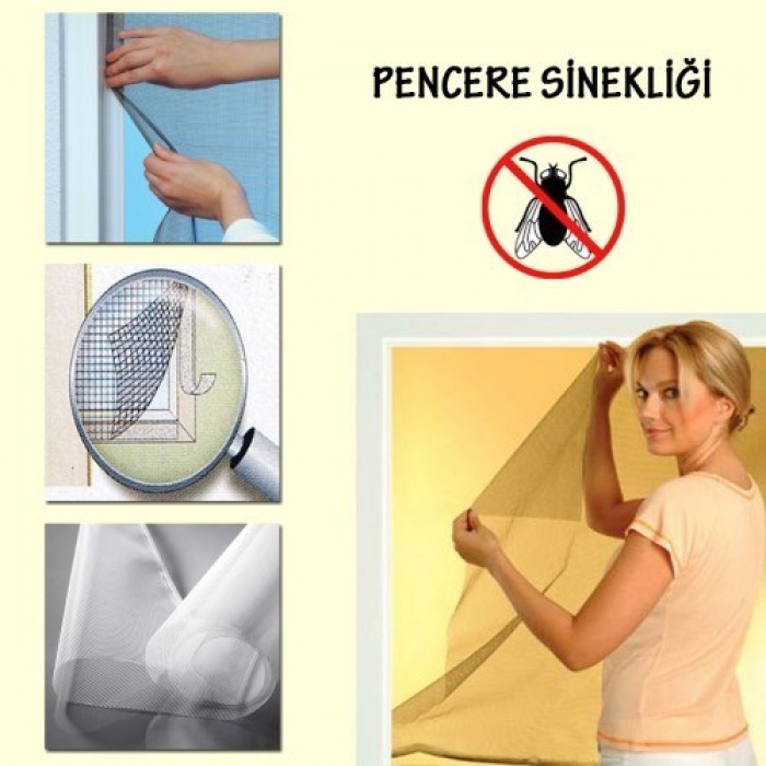 ® Yeni Ürün Tüm Cam Pencere Kapılara Uyumlu Tek Kanat Pencere Sinekliği