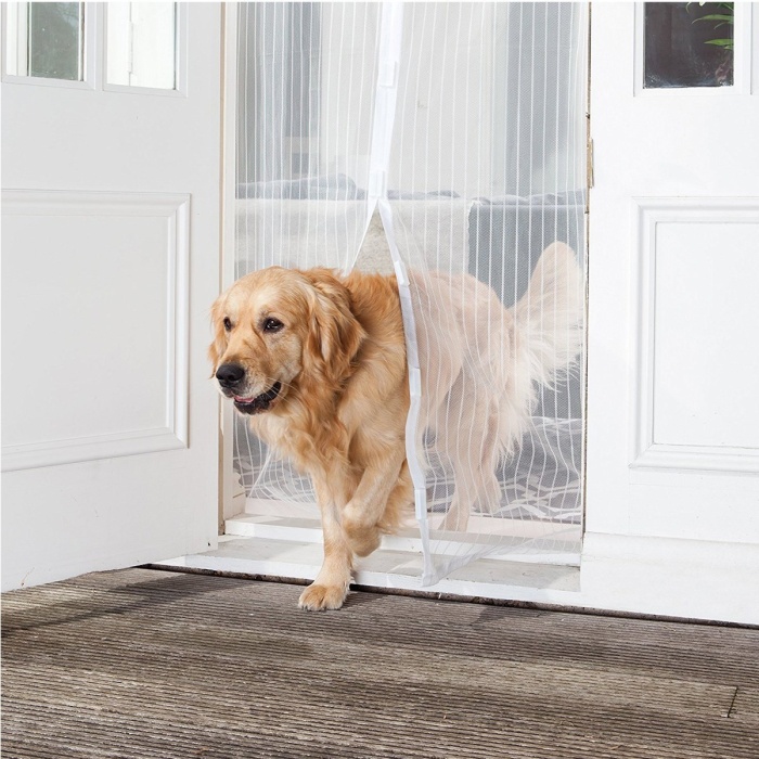 ® Yeni Ürün Pratik Manyetik Mıknatıslı Beyaz Kapı Pencere Sinekliği Tülü 90 x 210 cm