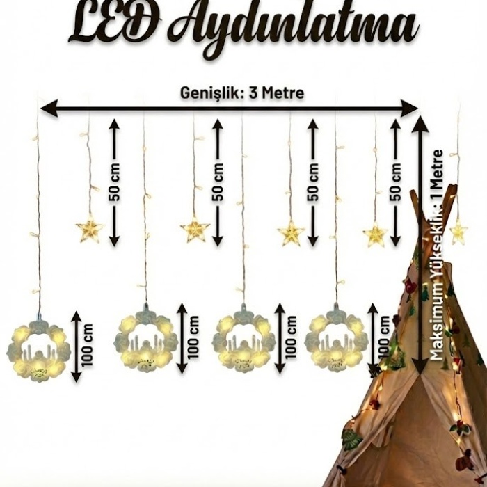 ® Yeni Ürün Perde LED Işık 3 Metre