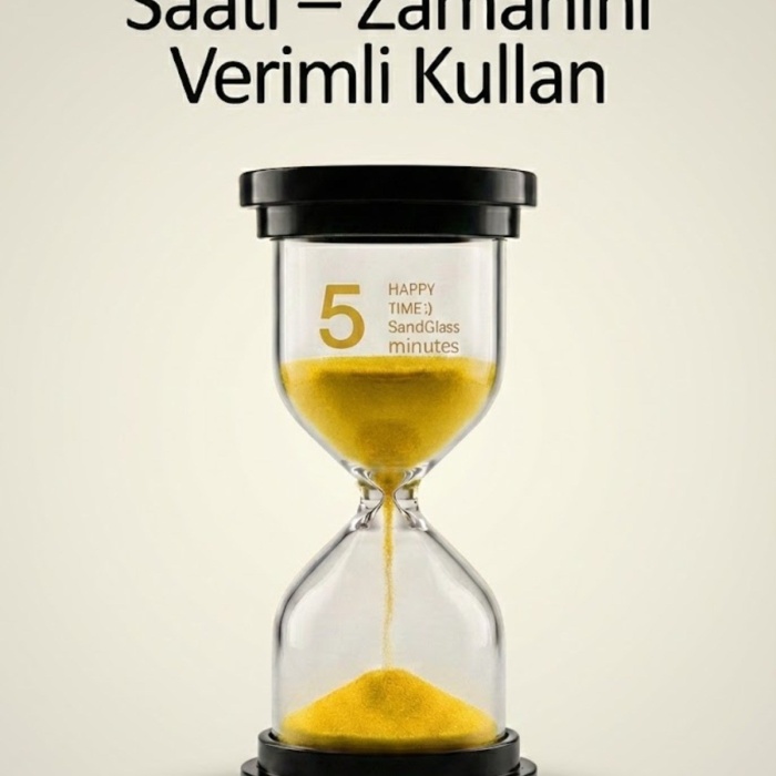 ® Yeni Ürün 5 Dakikalık Kum Saati ZamanlayıcıSARI Dekoratif Masa Saati 4 Renk Seçeneği