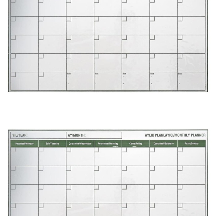 ® Yeni Ürün Manyetik Yapışkanlı Bir Aylık Program Planlayıcı Takvim 85x56 cm