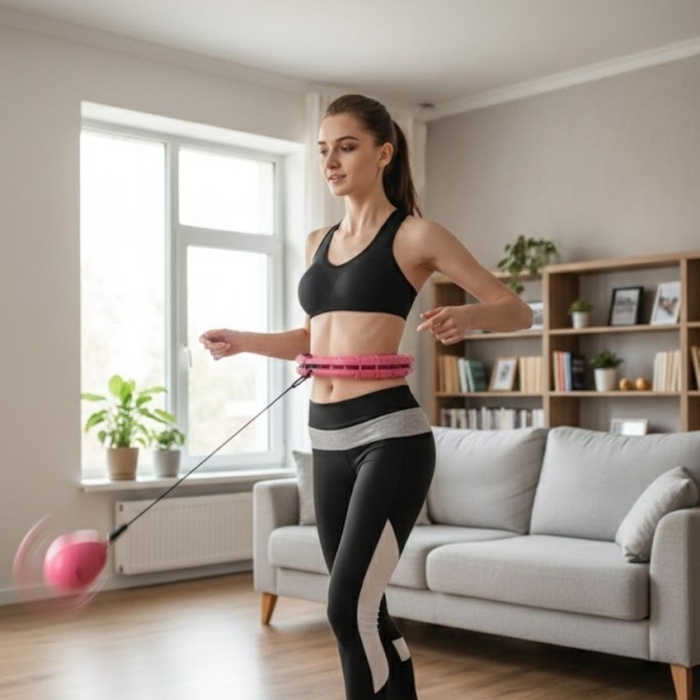 ® Yeni Ürün Ayarlanabilir Zayıflatıcı Hulahop Bel ve Karın Bölgesi İçin İnceltici Fitness Aleti Spor Çemberi