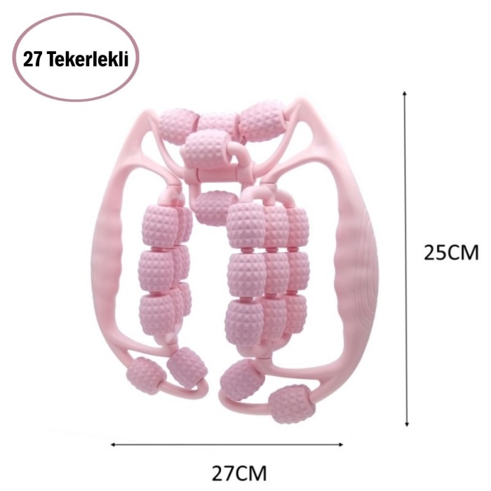 ® Yeni Ürün 27 Tekerlekli Lenfatik Masaj RollerSelülit Giderici, Cilt Sıkılaştırıcı, Bacak Kol Sırt Masaj Aleti