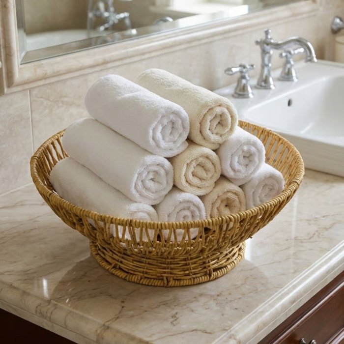 ® Yeni Ürün 31 cm Plastik Rattan Servis ÇanağıDoğal Hasır Görünümlü Dekoratif Meyve, Ekmek ve Sunum Kasesi