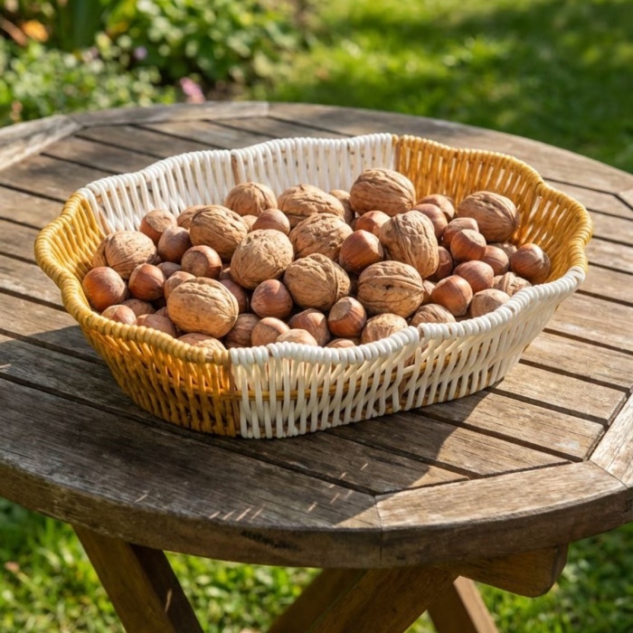 ® Yeni Ürün Oval Çift Renkli Plastik Rattan Ekmek ve Meyve SepetiÇok Amaçlı Banyo ve Mutfak DüzenleyiciYıkanabilir Dekoratif Tezgâh Üstü Organizer