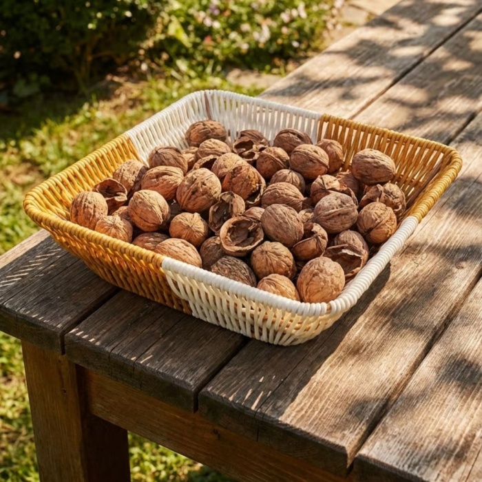 ® Yeni Ürün Kare Çift Renkli Plastik Rattan Ekmek ve Meyve SepetiÇok Amaçlı Banyo ve Mutfak DüzenleyiciYıkanabilir Tezgâh Üstü Organizer