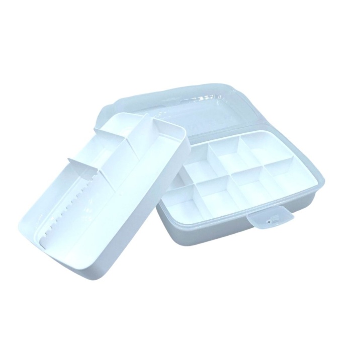 ® Yeni Ürün 12 Bölmeli Çok Amaçlı Takı Toka Kutusu Dikiş Kutusu Kapaklı Organizer Kutusu Bölmeli Kutu