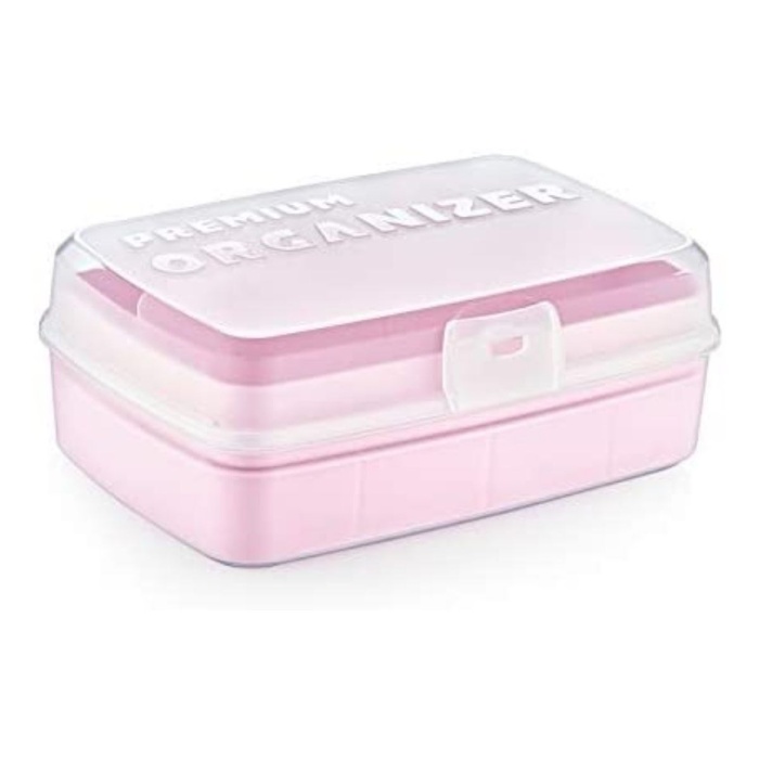 ® Yeni Ürün 12 Bölmeli Çok Amaçlı Takı Toka Kutusu Dikiş Kutusu Kapaklı Organizer Kutusu Bölmeli Kutu