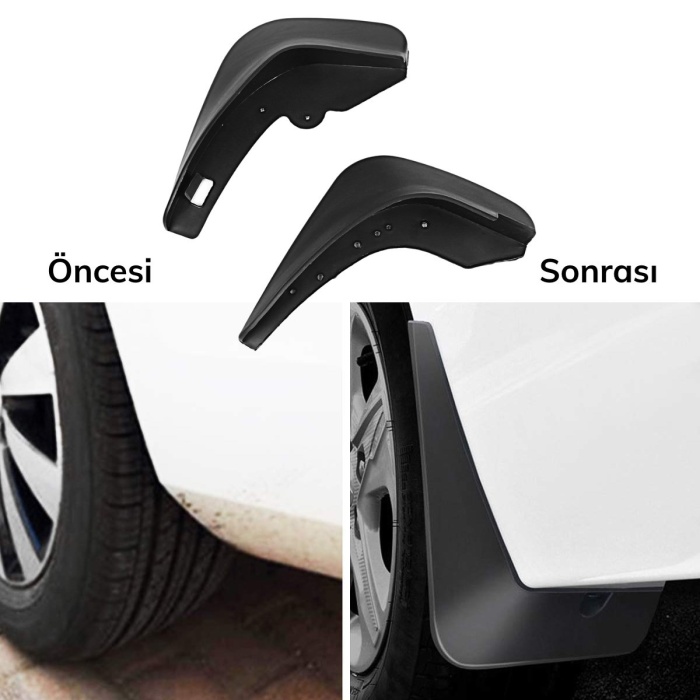 ® Yeni Ürün 2 Adet Ön veya Arkaya Uygun Çamur Önleyici Paçalık 32 x19 cm