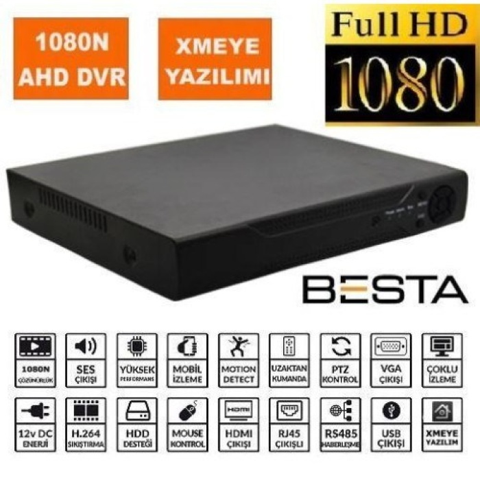AHD DVR 16 Kanal Kamera Kayıt Cihazı Xmeye KD-516HD