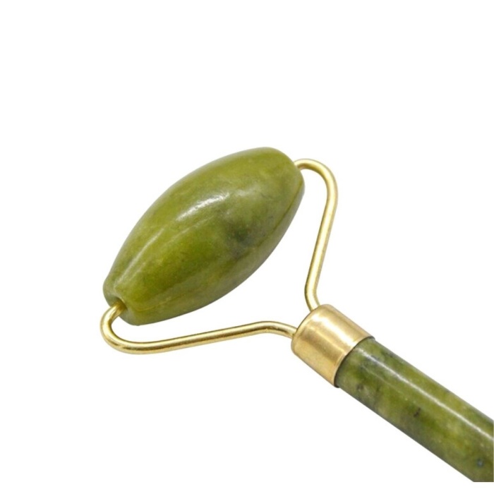 ® Yeni Ürün Özel Süngerli Kutusunda Kırılmaz Çift Taraflı 2li Cilt Yüz Masaj Aleti Jade Roller Yeşim Taş