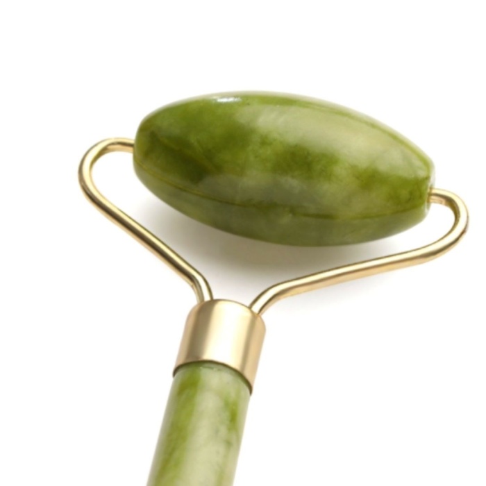® Yeni Ürün Özel Süngerli Kutusunda Kırılmaz Çift Taraflı 2li Cilt Yüz Masaj Aleti Jade Roller Yeşim Taş