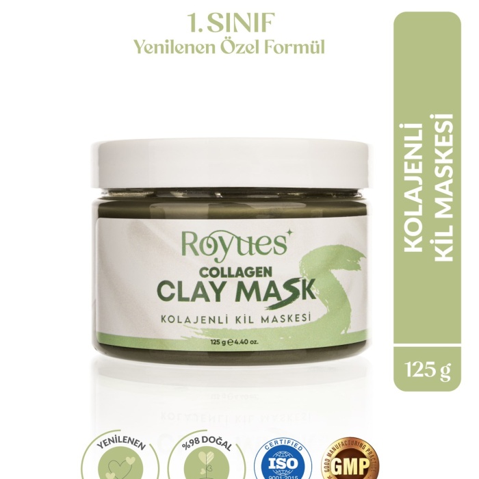 ® Yeni Ürün Kolajen Kil MaskesiLeke ve Siyah Nokta Giderici Yüz Maskesi Collagen Clay Mask 125g