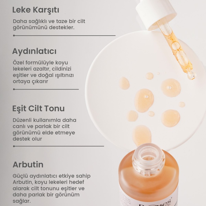 ® Yeni Ürün Koyu Leke Karşıtı Arbutin Cilt SerumuCilt Tonu Eşitleyici (Arbutin + Hyaluronik Asit + Vitamin C)