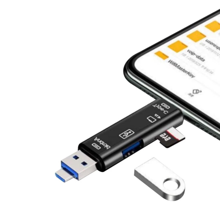 ® Yeni Ürün 5 In 1 Çok Fonksiyonlu USB 2.0 Micro Sd Kart OkuyucuUsb/micro Usb/type-C Çıkışlı, Otg Çevirici