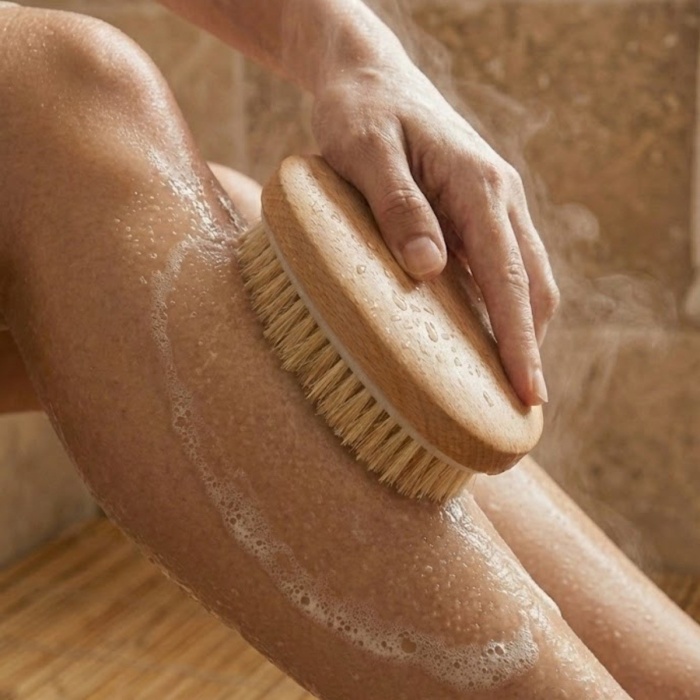 ® Yeni Ürün Doğal Vücut FırçasıKuru Fırçalama, Masaj ve Peeling Etkili Cilt Bakım Fırçası