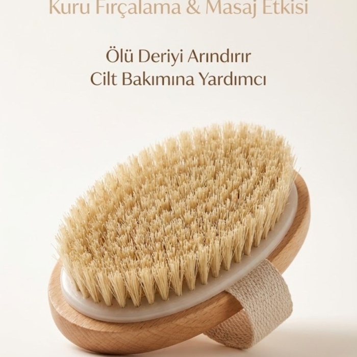 ® Yeni Ürün Doğal Vücut FırçasıKuru Fırçalama, Masaj ve Peeling Etkili Cilt Bakım Fırçası