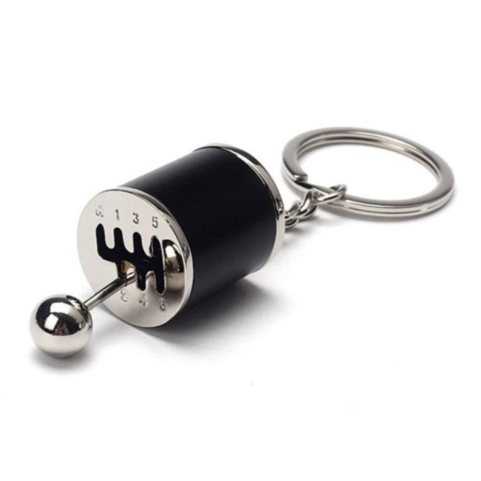 ® Yeni Ürün Hareketli Araba Vites Anahtarlık Altı Hız Manuel Vites Dişli Shifter Topuzu Metal Anahtarlık