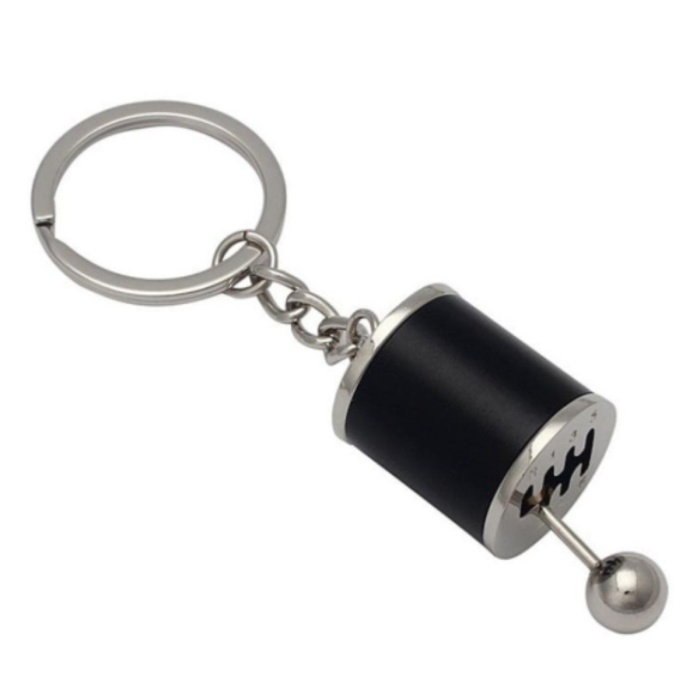 ® Yeni Ürün Hareketli Araba Vites Anahtarlık Altı Hız Manuel Vites Dişli Shifter Topuzu Metal Anahtarlık