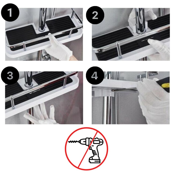 ® Yeni Ürün Banyo Direğine Asılabilir Köşelik Şampuanlık Sabunluk Çift Askılı Düzenleyici Raf Paslanmaz