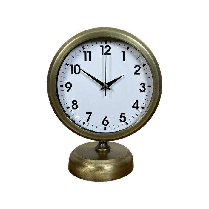 ® Yeni Ürün Vinatge Dekoratif 25 x 20 Cm Metal Masa Saati