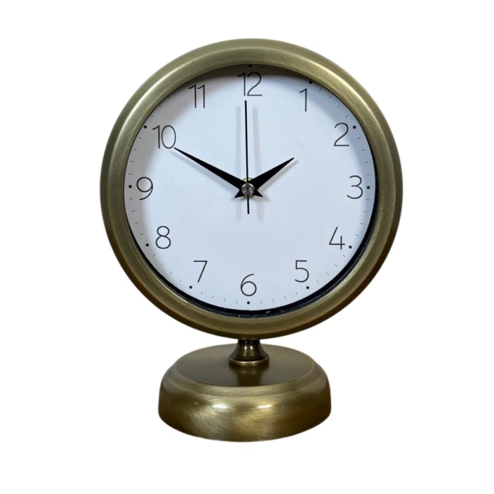® Yeni Ürün Vintage 25 x 20 Cm Sade Metal Masa Saati