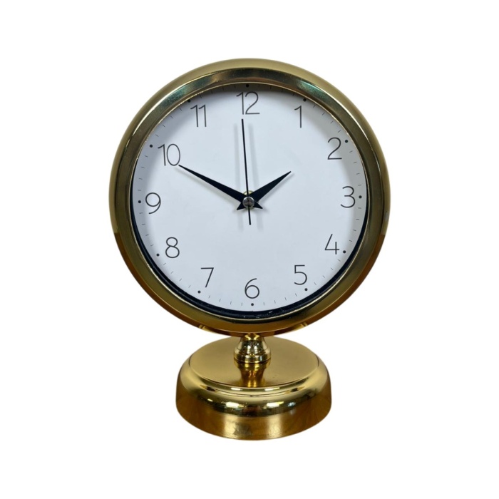 ® Yeni Ürün Golden Time 25 x 20 Cm Metal Masa Saati