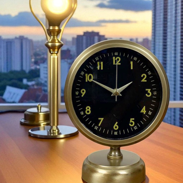 ® Yeni Ürün Vintage Craft 25 x 20 Eskitme Metal Masa Saati