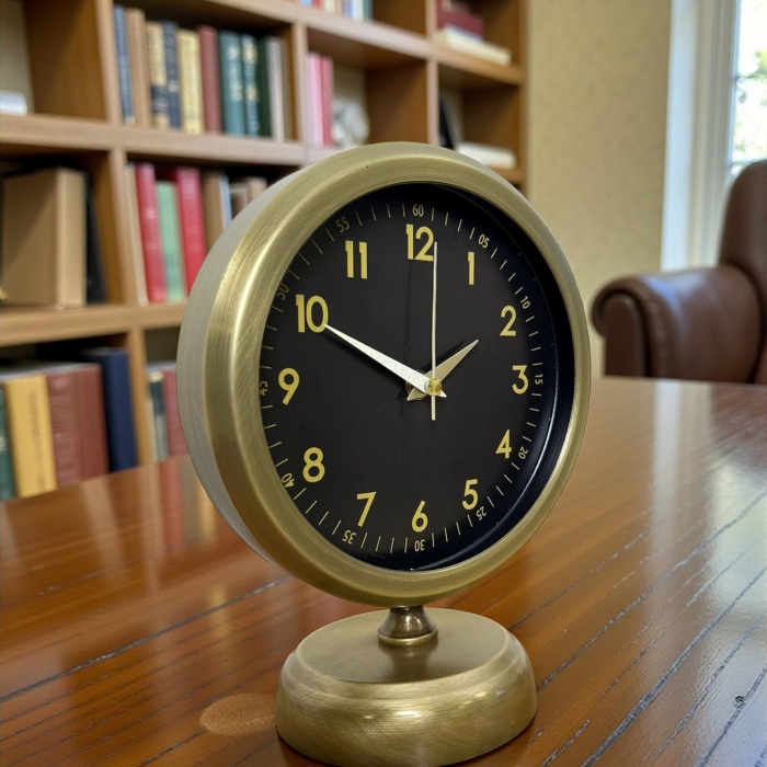 ® Yeni Ürün Vintage Craft 25 x 20 Eskitme Metal Masa Saati