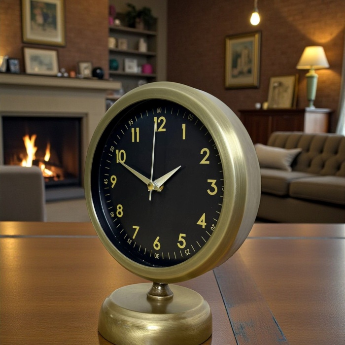 ® Yeni Ürün Vintage Craft 25 x 20 Eskitme Metal Masa Saati