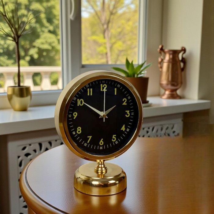 ® Yeni Ürün Gold Harmony 25 x 20 Gold Metal Masa Saati