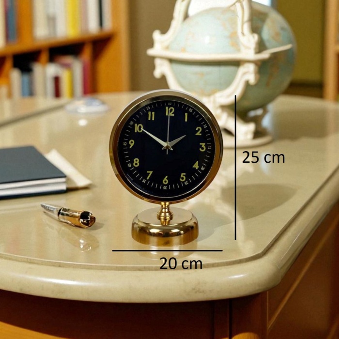 ® Yeni Ürün Gold Harmony 25 x 20 Gold Metal Masa Saati
