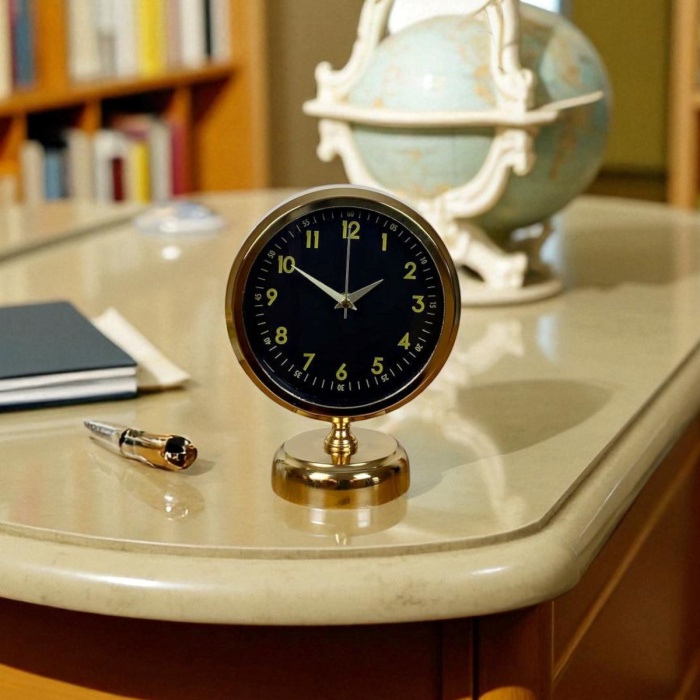 ® Yeni Ürün Gold Harmony 25 x 20 Gold Metal Masa Saati